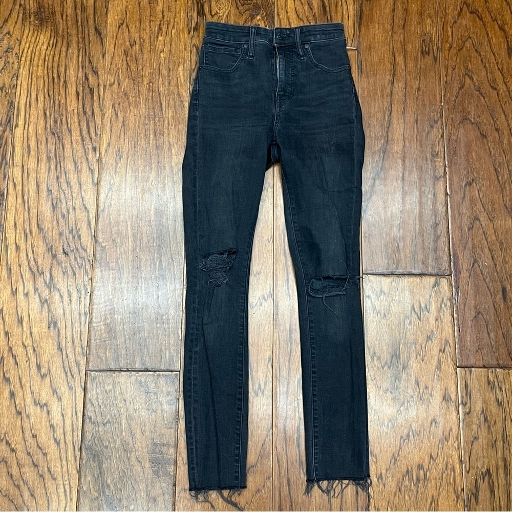 Madewell Black curvy high rise skinny jeans